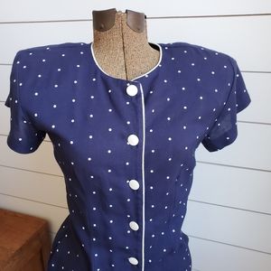 Vintage 80's Polka Dot Dress